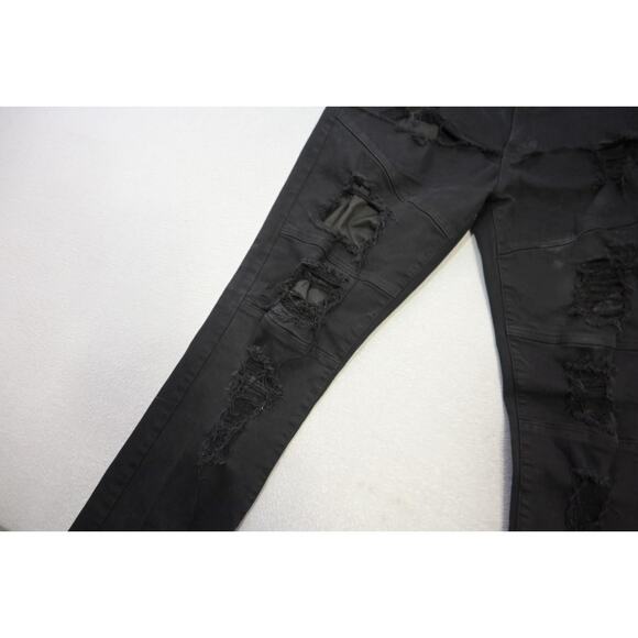 Argonaut Nation Slim Stretch Distressed Denim Jeans Black Mens Size 38 x 32 - Picture 6 of 9